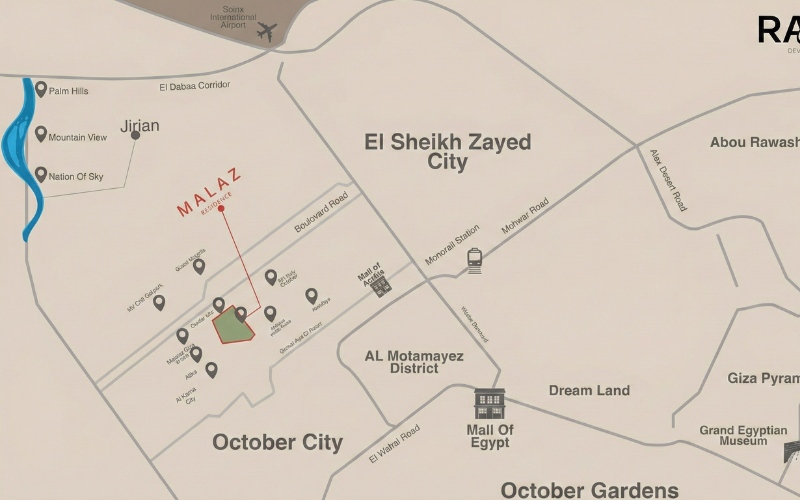 موفع كمبوند ملاذ 6 أكتوبر Compound Malaz 6 October