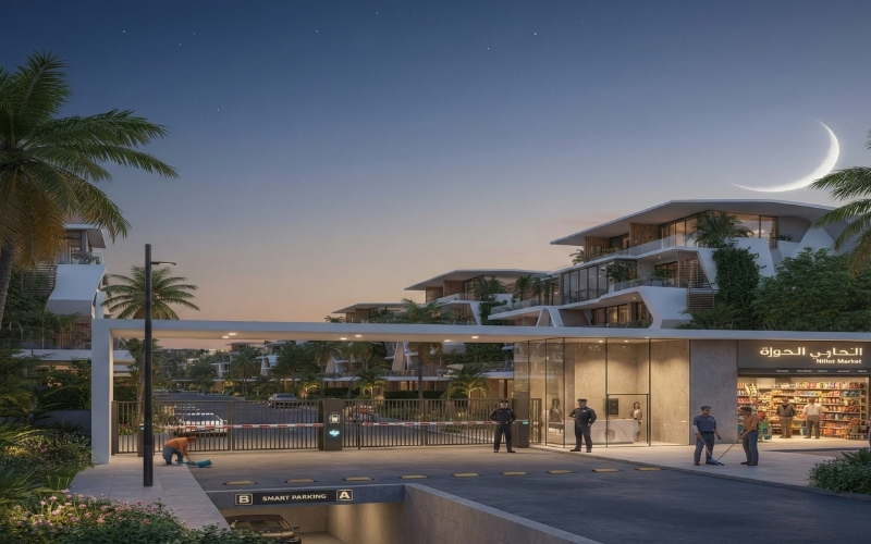 خدمات ومرافق كمبوند أقمار 6 أكتوبر Compound Aqmar 6 October