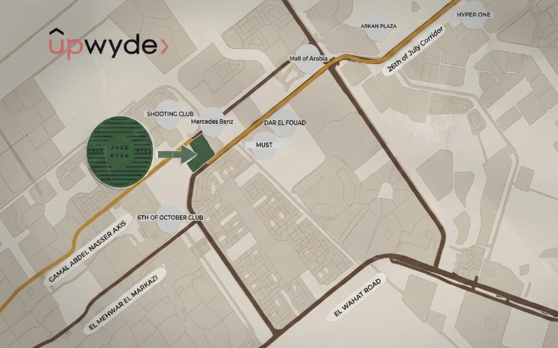 موقع كمبوند جاذبية 6 اكتوبر Jazbeya 6 October