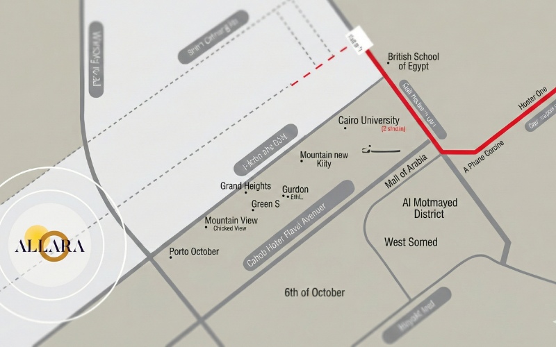 موقع كمبوند الارا زايد الجديدة